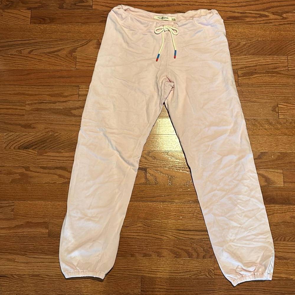 Tory Burch, light pink sweatpants, size medium